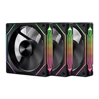 Kit Ventoinhas Pichau Ventus NX Reverse, ARGB, 3x120mm, Preto, PCH-VTNXR3-BK01 em Oferta na Shopee