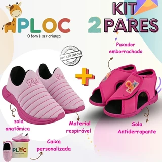 Kit 2 Pares: Colors Calce Fácil Rosa sola Pink + Papete Menina Ploc Pap03 em Oferta na Shopee