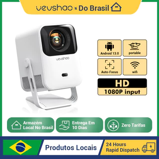 VEVSHAO A15 Android 13 Projetor Foco Automático Dual WiFi Portátil Home Cinema em Oferta na Shopee