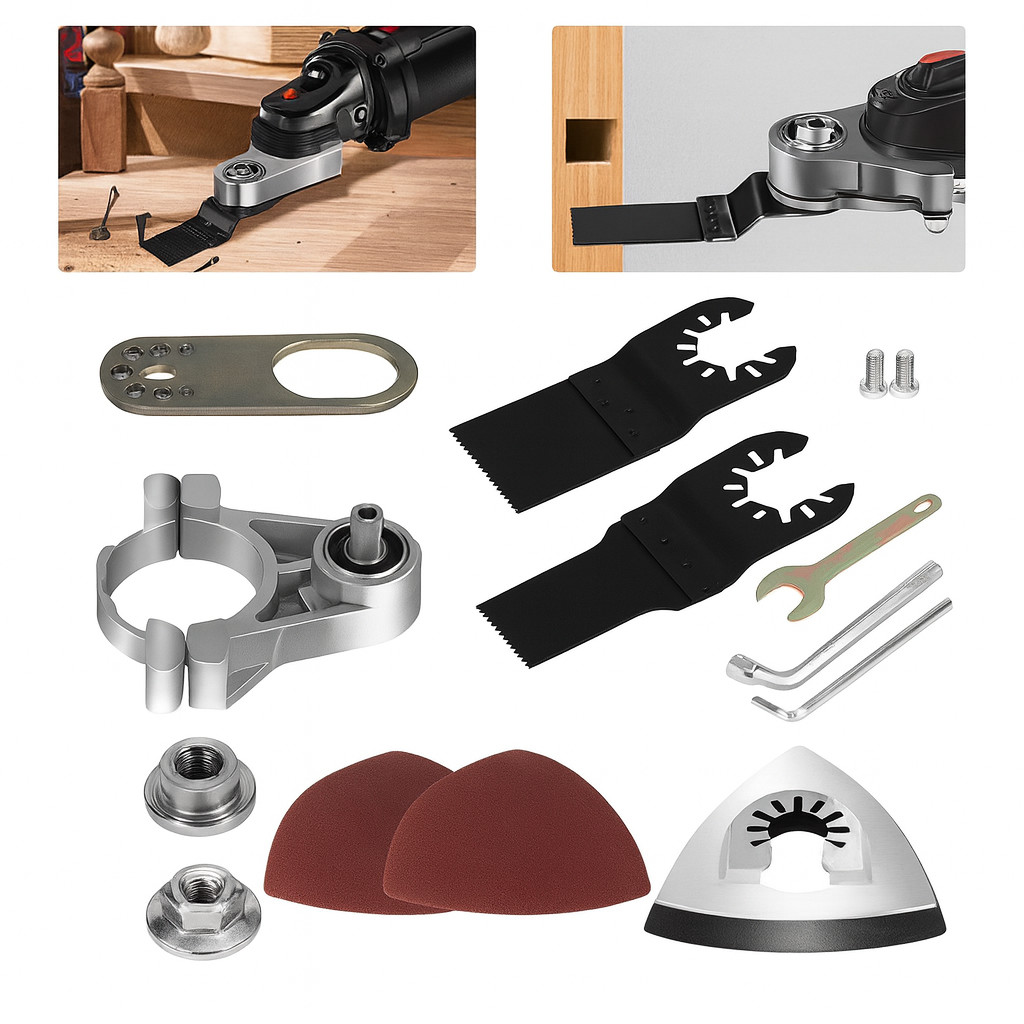 Adaptador Lâmina Corte Oscilante Rebarbadora Esmerilhadeira Kit Adaptador Oscilador Rebarbador Excêntrico Esmerilhadeira
