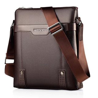 Nova Bolsa Transversal Masculina Bolsa de Ombro de Couro para Negócios bna007