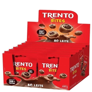 Chocolate Trento Wafer Bites ao Leite 40g - Embalagem com 12 Unidades em Oferta na Shopee