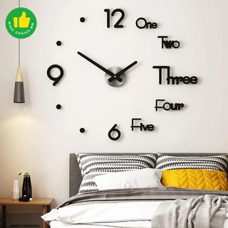 3d acrílico moda relógio digital adesivo simples e moderno relógio de parede silencioso kit diy sala estar cozinha