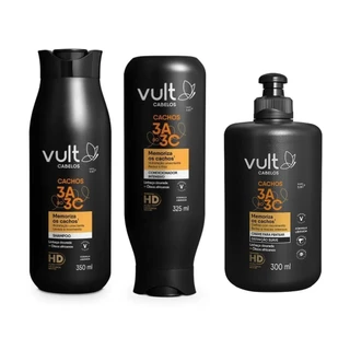 Combo Vult Cabelos Cachos: Shampoo + Condicionador + Máscara Definição Suave