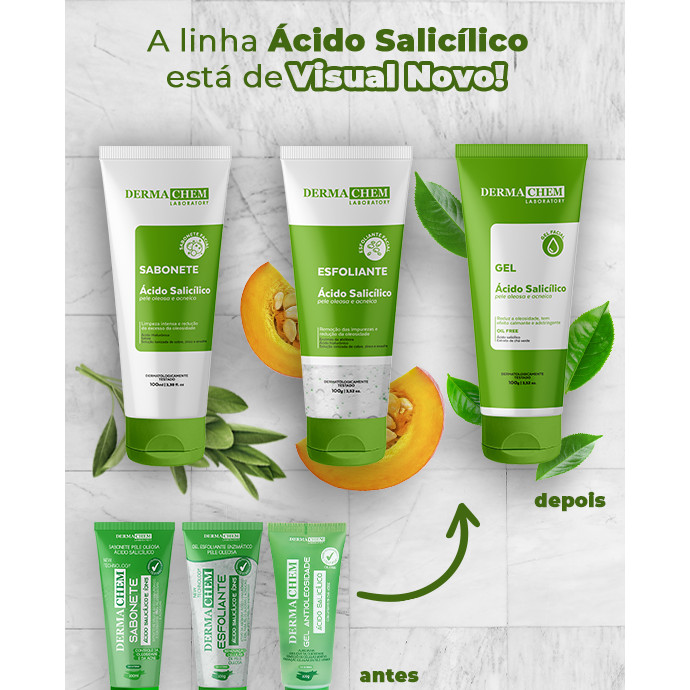 Kit Skin Care Dermachem Antioleosidade Limpeza Facial - 5 itens