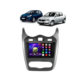 Kit Multimídia Sandero Logan 2012 / 2014 Android Carplay 2/32GB - 701KC FirstOption