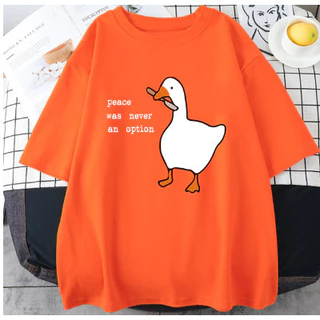 Camiseta Premium Pato Engraçado Ganso Frase A paz nunca foi uma opção Novo Envio Imediato