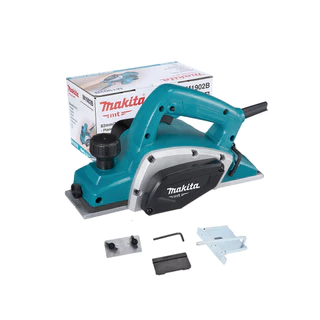 Plaina Elétrica Profissional Makita 580W, 82mm, 16000 RPM | KIT com Faca e Afiador - M1902B em Oferta na Shopee