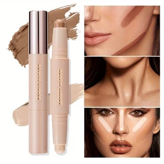 BEAUTY GLAZED Beleza Destacador De Cabeça Dupla E Contorno Face De Sombra Facial Natural À Prova D