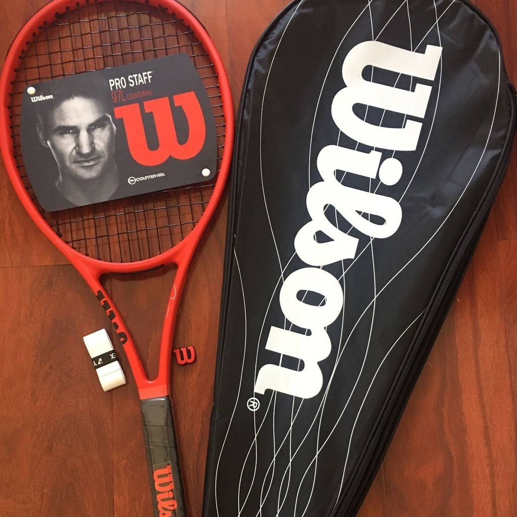Wilson PS97 All Carbono V13 Raquete De Tênis Preto Vermelho Com Cordas ...