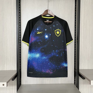 Camisa de futebol 24-25 B-O Camiseta esportiva masculina Camiseta preta de jogo frontal
