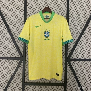 24-25 A equipe nacional Camisa de Futebol Amarela Casa