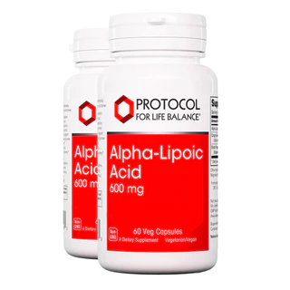 Kit 2x Ácido Alfa Lipóico 600mg Protocol 60 Veg Cáps Importado/Made in Usa