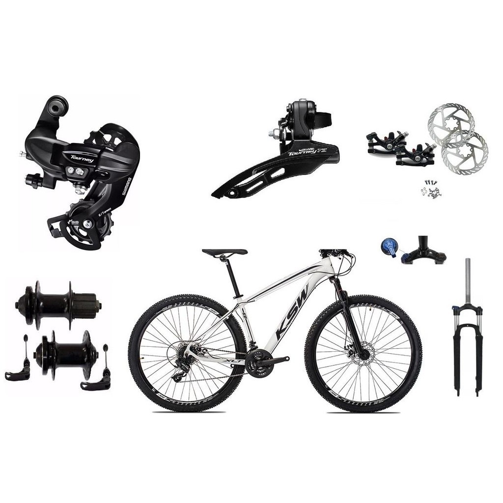Bicicleta Aro 29 Ksw 24v Cambios Shimano - Cubo K7 E trava