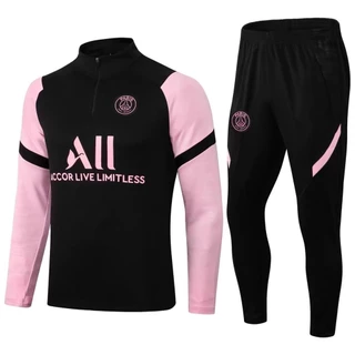 2324 Paris Saint-Germain Jersey Star Mesmo Estilo Futebol Meio Zíper Traje de Treinamento Futebol Manga Longa