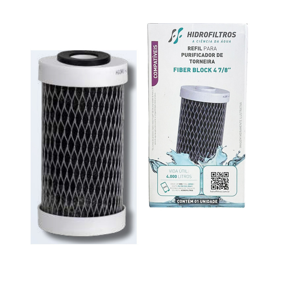 Refil 4 7/8 Hidrofiltros Compatível Acqualar Bella Fonte