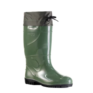 Bota Pvc Casual Verde Cano Extra Longo