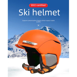Capacete de esqui esportivo quente novo para homens e mulheres adultos Capacete de neve de patinação de esqui termoformador integrado