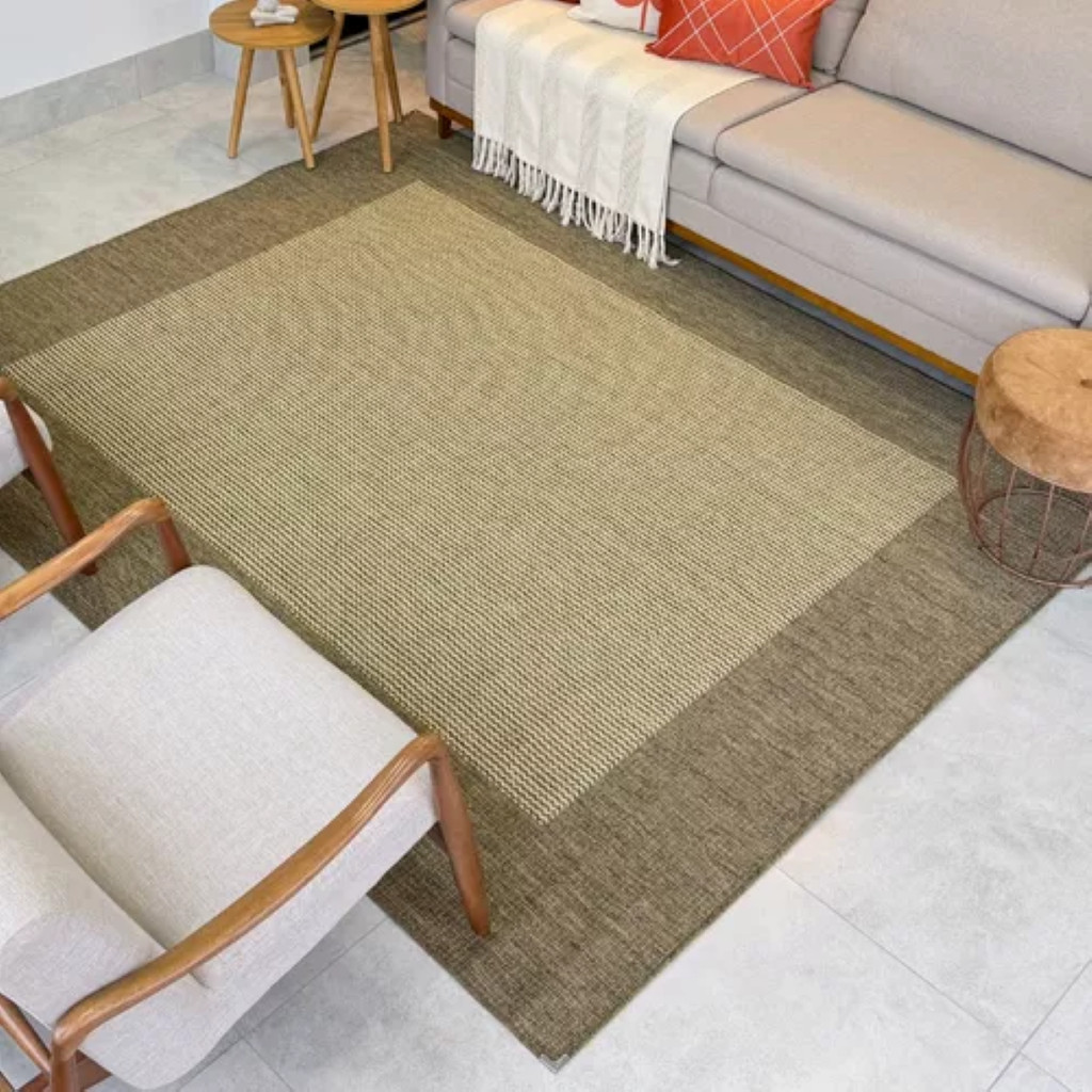 Tapete De Sala Quarto Sisal Bege 1,50M X 2,00M Lancer | Shopee Brasil