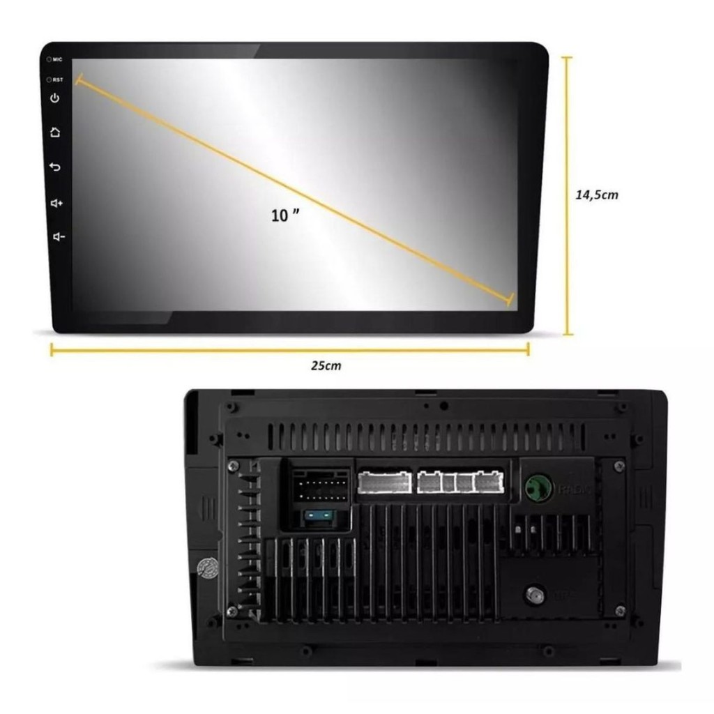 H-TECH Central Multimidia 9pol Octa-Core 4GB 64GB Android 13
