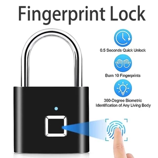 1 Mini Cadeado Inteligente De Impressão Digital , Fechadura De Porta De Segurança À Prova D'água , Trava De Carregamento