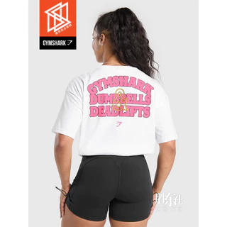 GYMSHARK Feminino Fitness Sports Manga Curta 100 % Algodão Premium Solto Absorção De Umidade Unissex 1016