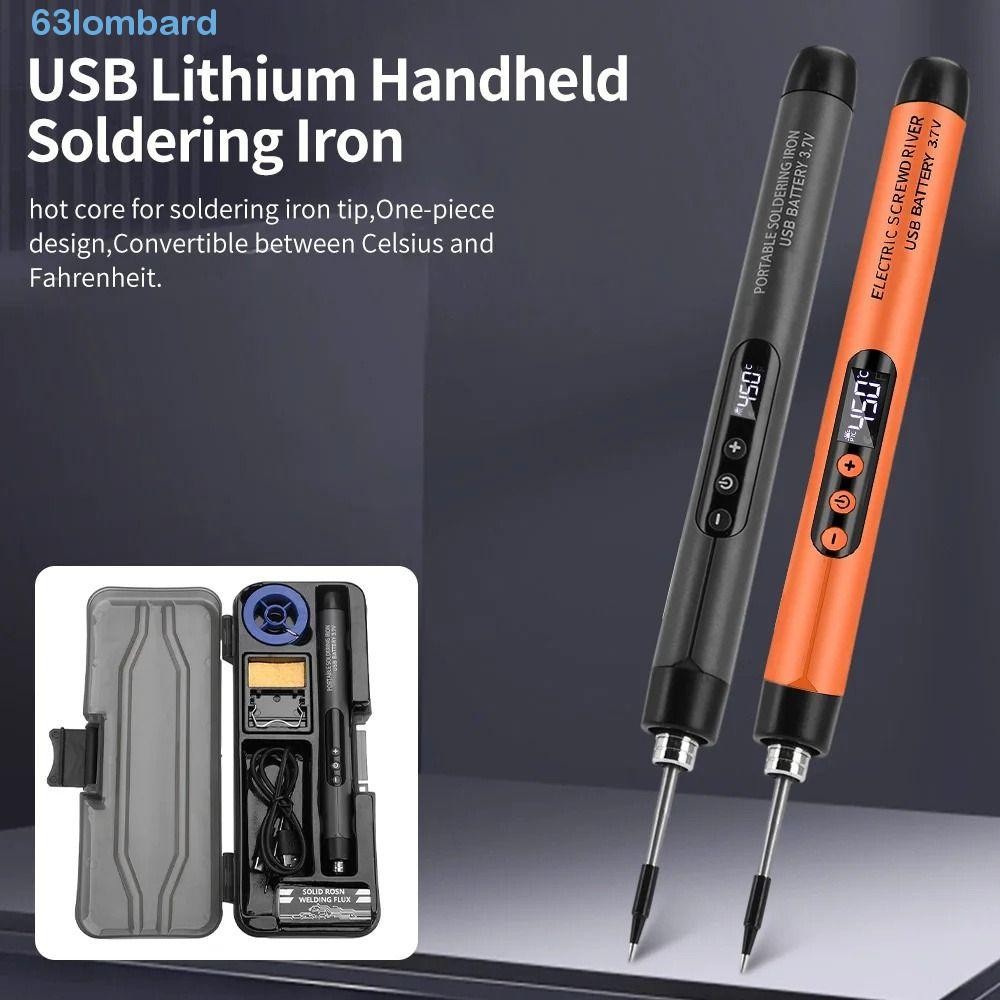 Conjunto De Ferro De Solda Elétrico LOMBARD , USB De Carregamento Sem Fio Inteligente , Kit De Caneta Com Display Digita