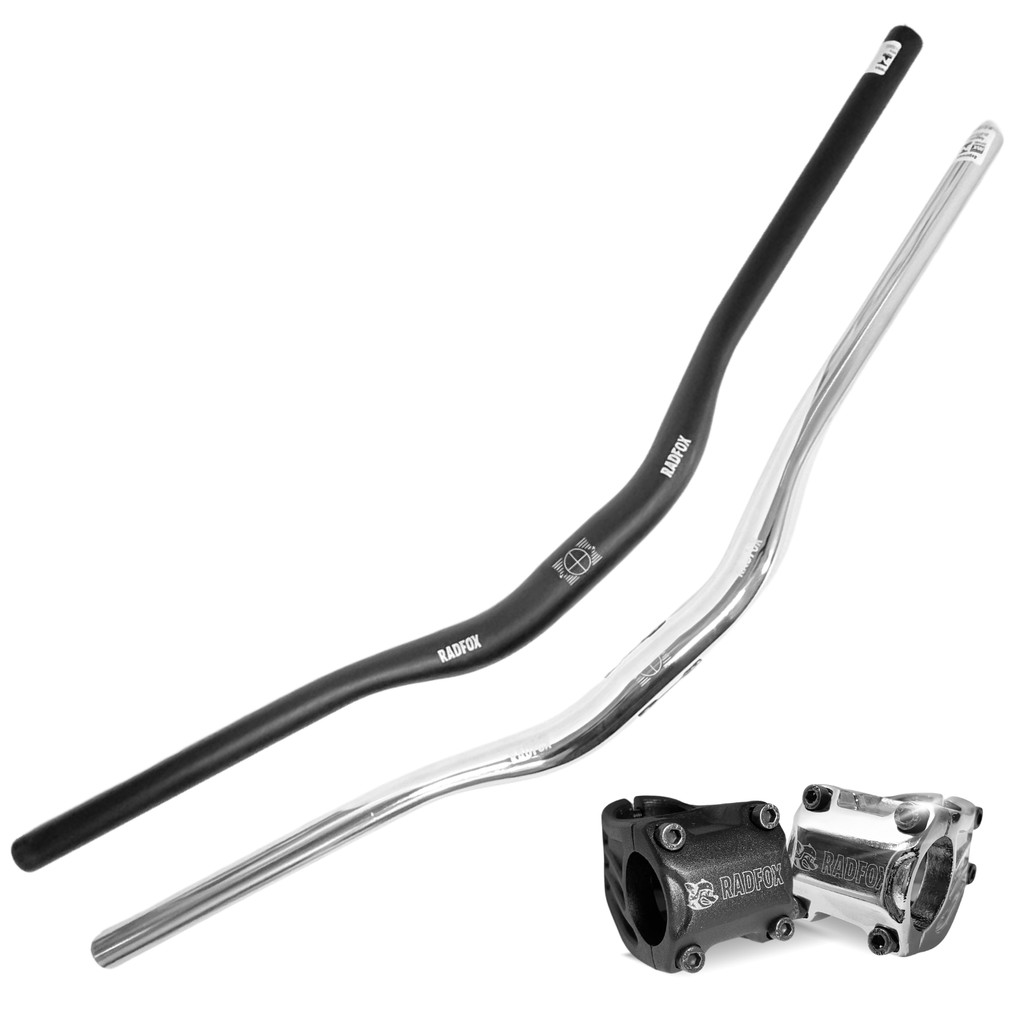 guidão voador de bike 720mm preto/cromado + mesinha radfox | Shopee Brasil