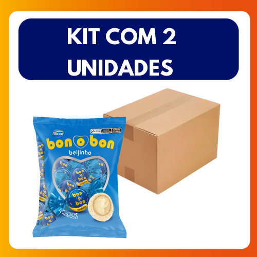 Kit com 2 Unidades Bombom Arcor Bon o Bon 750g Beijinho | Shopee