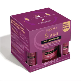 Kit Cronograma Capilar Acelerado Eudora Siàge Pro Cronology 250g em Oferta na Shopee