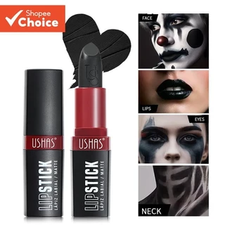 Batom Preto Batom à prova d'água Batom Mate Duradouro Batom Brilho Labial Série Dark em Oferta na Shopee