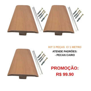 Kit Perfil T p/pisos laminados PADRÃO:PECAN CAIRO