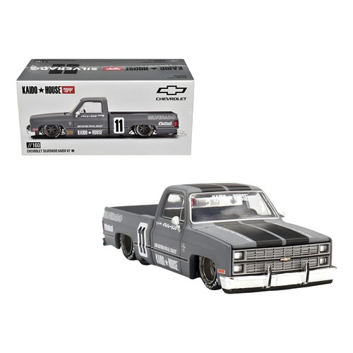 Chevrolet Silverado Kaido House V2 //160 Cinza Mini Gt 1/64