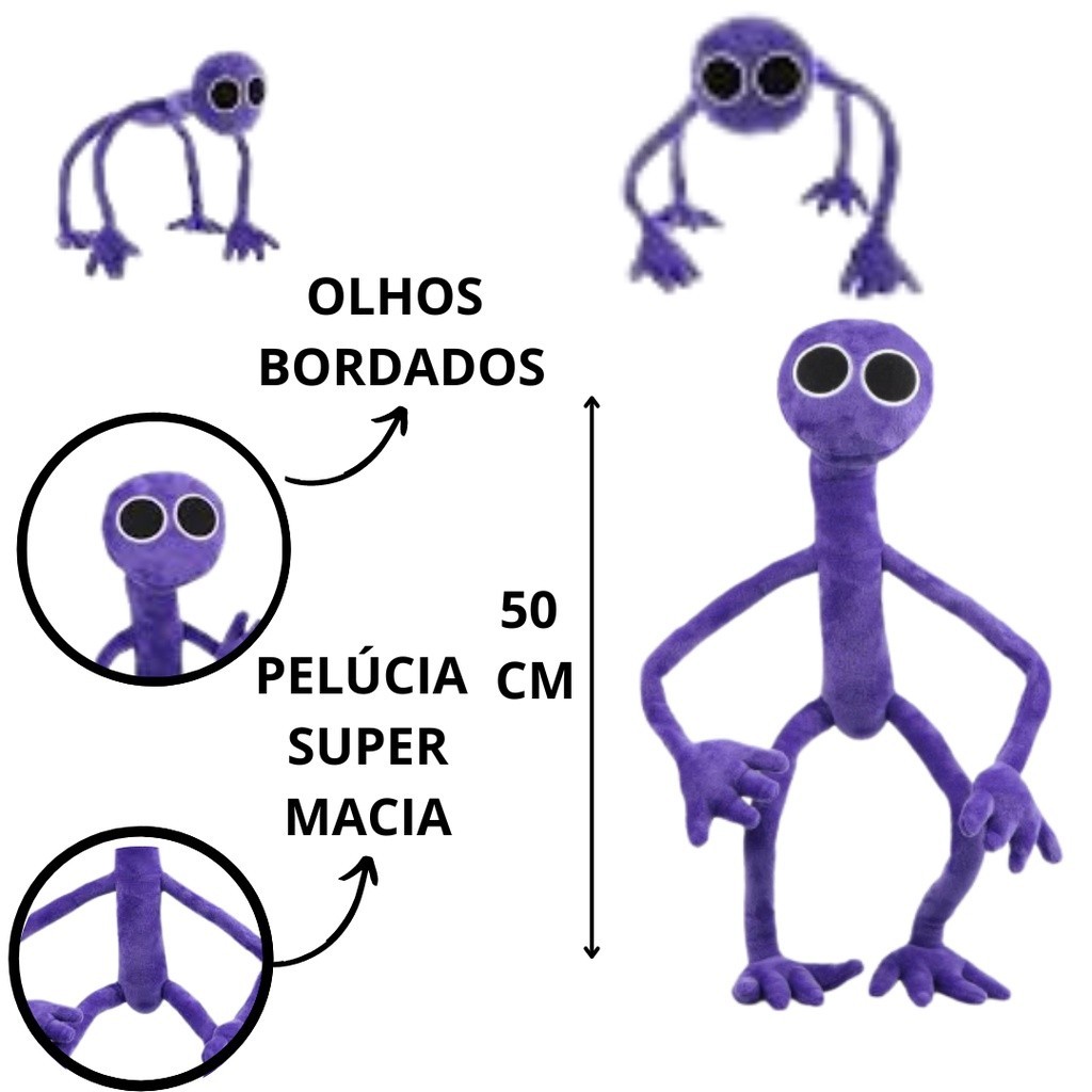 Pelúcia Rainbow Friends Boneco Roxo Roblox Purple 50 Cm | Shopee Brasil
