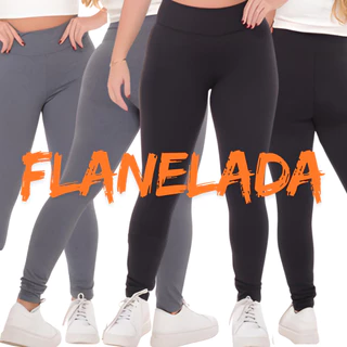 Legging Flanelada Feminina Calça Costura Reforçada Zero Transparencia Forrada Por Dentro
