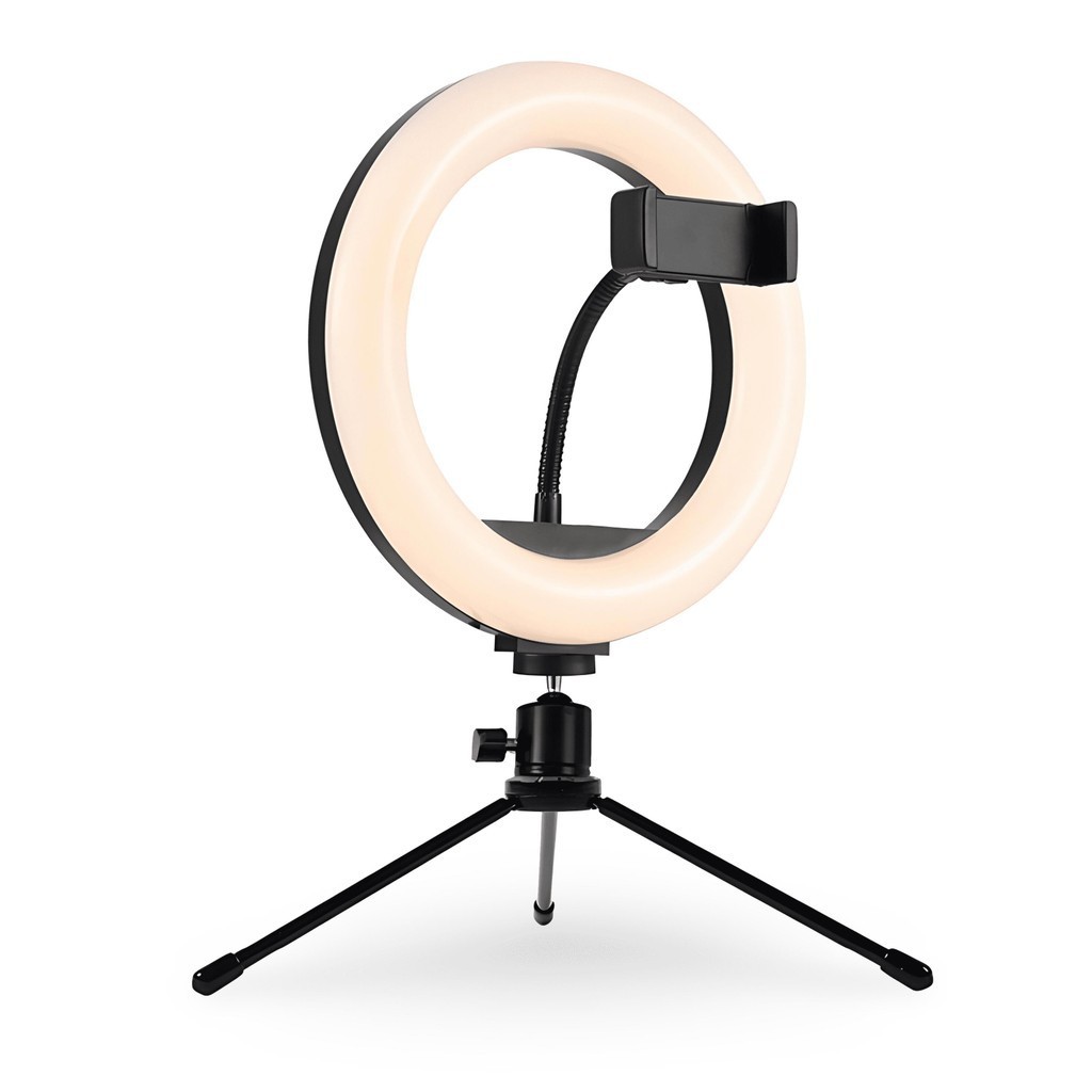 Ring Light de Mesa Tripé Iluminação P/ Fotos e Lives 