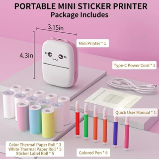 ✨ Preço Mais Baixo Mini Impressora Térmica Portátil Móvel Fotográfica Telefone Residencial