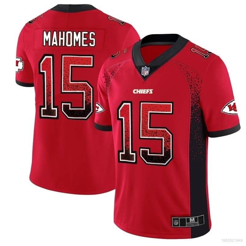 Quente Kansas City Chiefs NFL Football Jerseys No . 15 Mahomes Camiseta Casual Esporte Tee Plus Size a