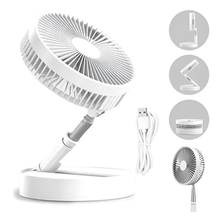 Ventilador Portátil Silencioso Dobrável Recarregavel USB