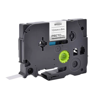 Fita para Rotulador Brother TZE-131 Preto sobre Transparente 12mm Multilaser - RF024 em Oferta na Shopee
