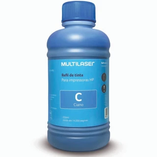 Refil de Tinta para Impressoras 250ml Ciano Multilaser - RF010 em Oferta na Shopee