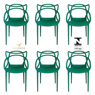 Cadeira Allegra Verde Escuro - kit com 6
