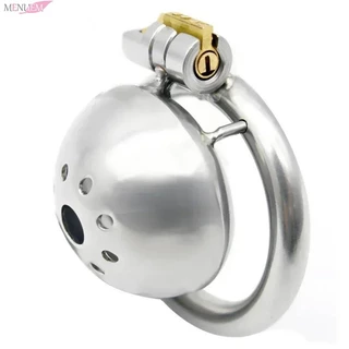 Gaiola De Castidade Masculina Com Dispositivo De Bloqueio Furtivo 304 Anéis De Galo De Aço Olho De Cavalo Cateter Uretral Dilator Plugue Penis Cateter Uretral