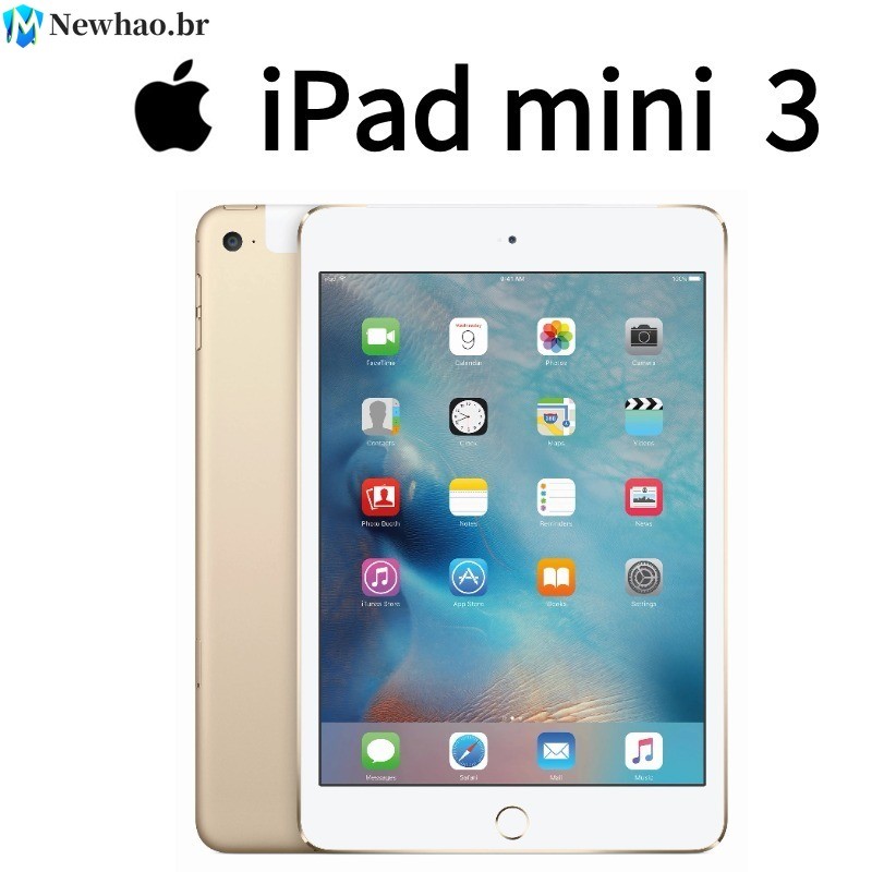 Apple Ipad mini 3 16G IOS tablet Inteligente Somente Suporta Wifi 7,9 Polegadas 90 Novo Ouro