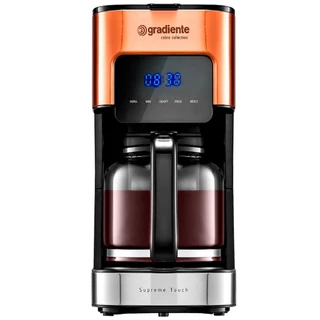 Cafeteira Digital Gradiente Programável Supreme Touch 800w Cor Prata E Cobre 220v