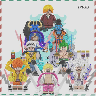 Quebra-Cabeça Crianças Pequenas Partículas Brinquedos Luffy Montado Blocos De Construção Minifiguras Uma Peça Modelo Boneca