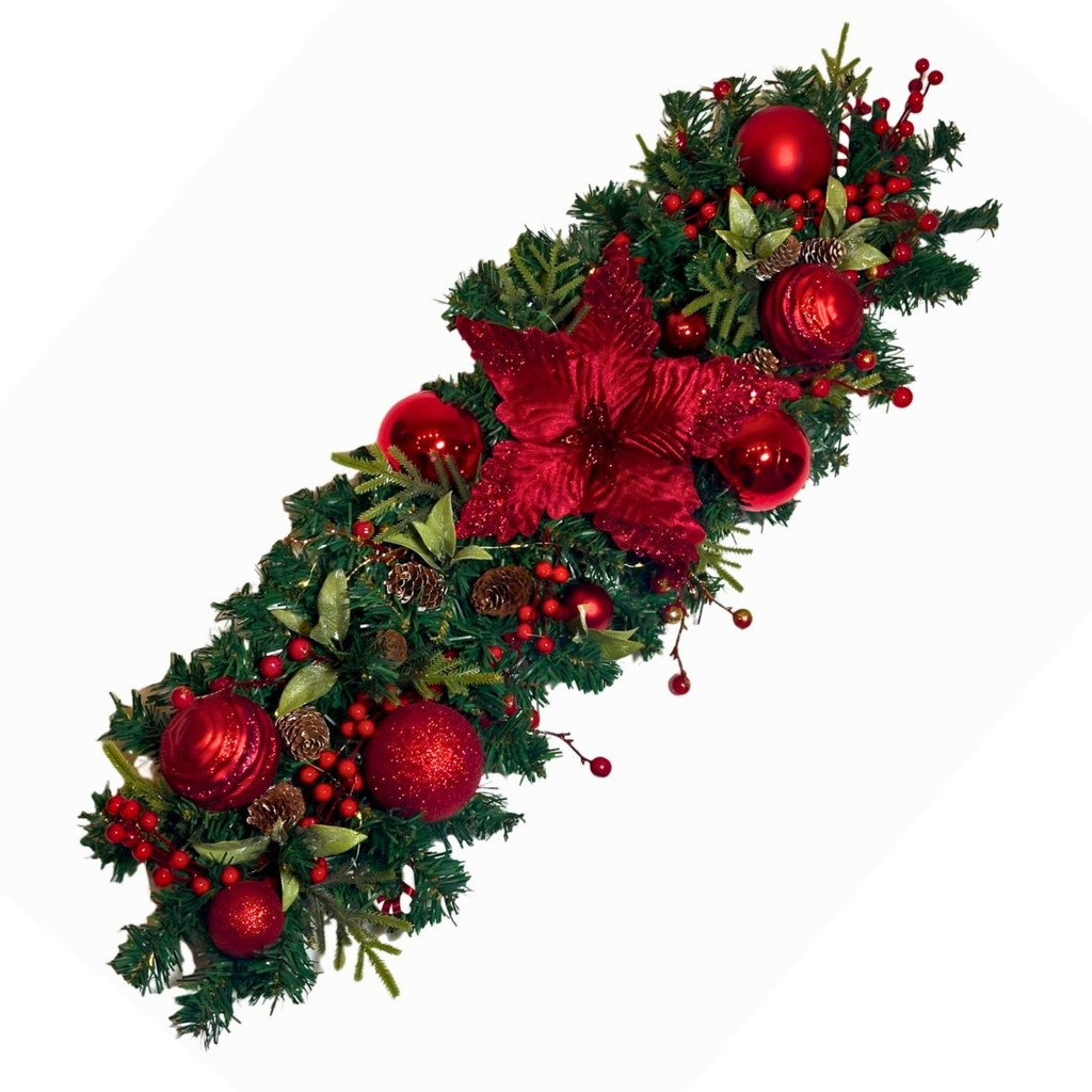 Centro de Mesa de Jantar Natalino Arranjo Decoração de Natal