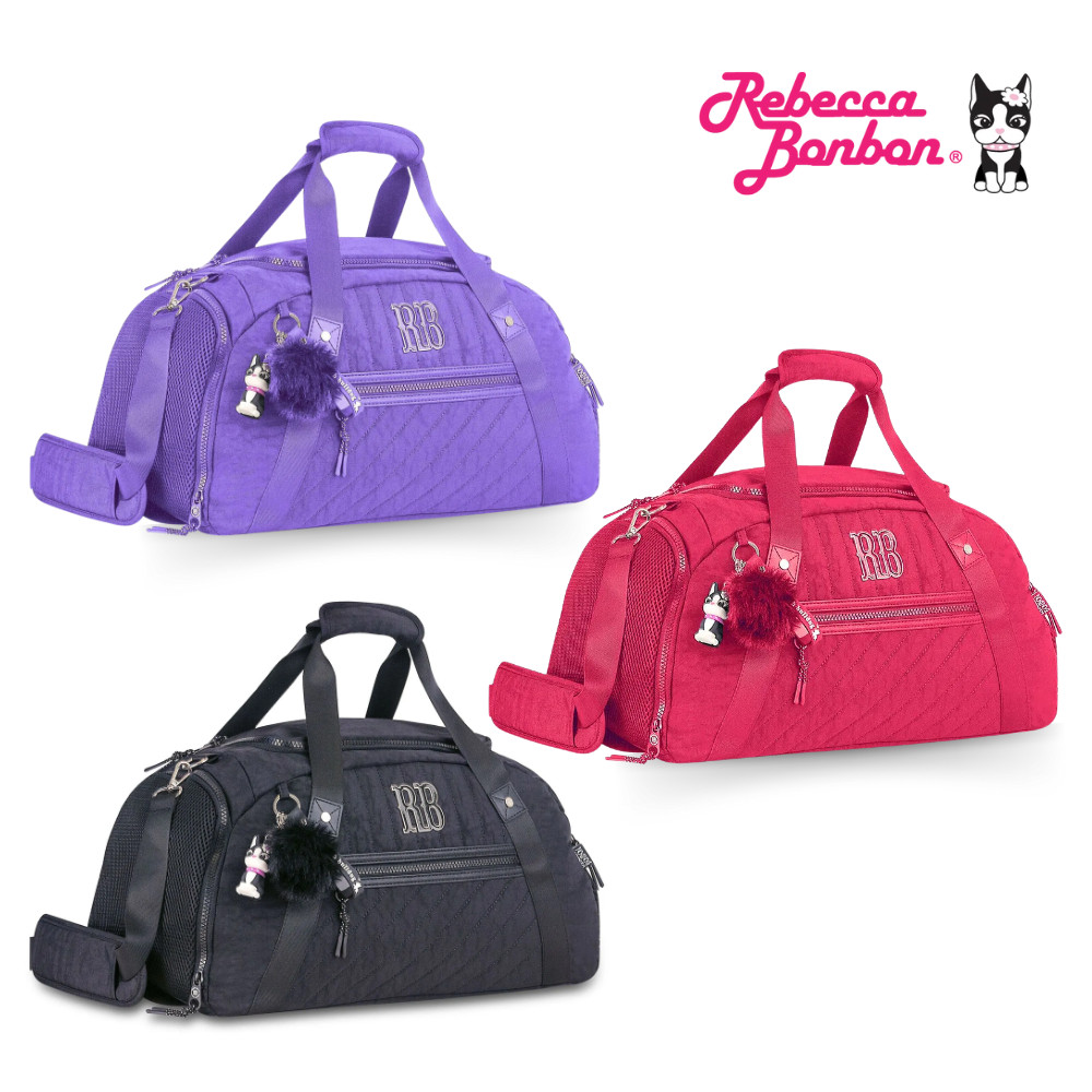 Bolsa Mala Sacola Academia Rebecca Bonbon De Ombro Pompom Grande ...