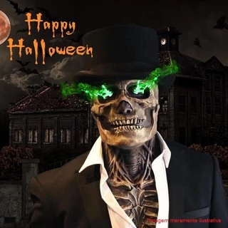 MÁSCARA CAVEIRA HALLOWEEN DIA DA BRUXAS FANTASIA COSPLAY M1