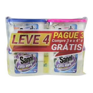 Kit 4Un Desumidificador Anti Mofo Evita Mofo 100G Sanol Sec
